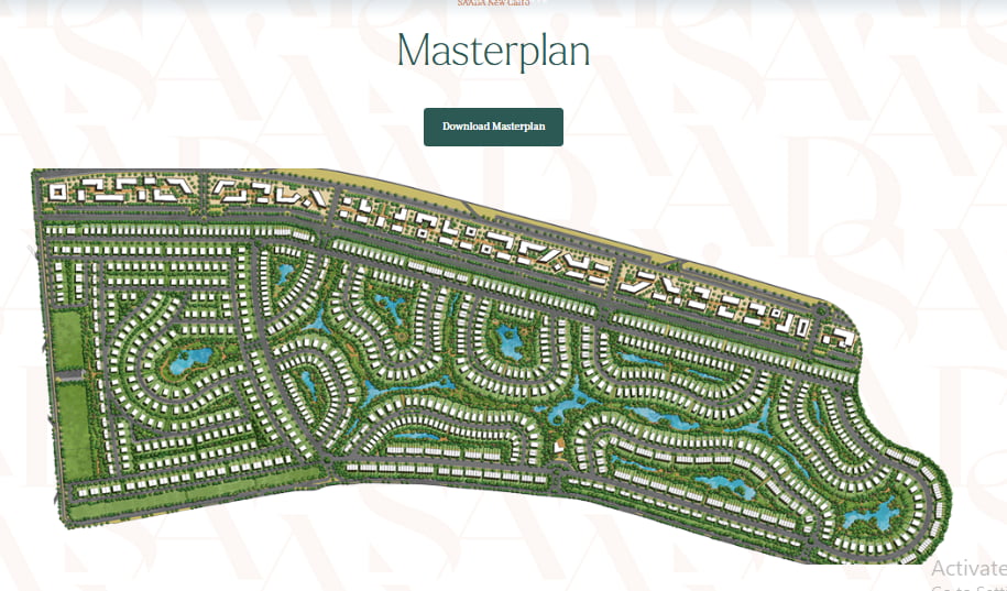 المخطط الرئيسي سعادة القاهرة الجديدة Master Plan Saada Compound New Cairo