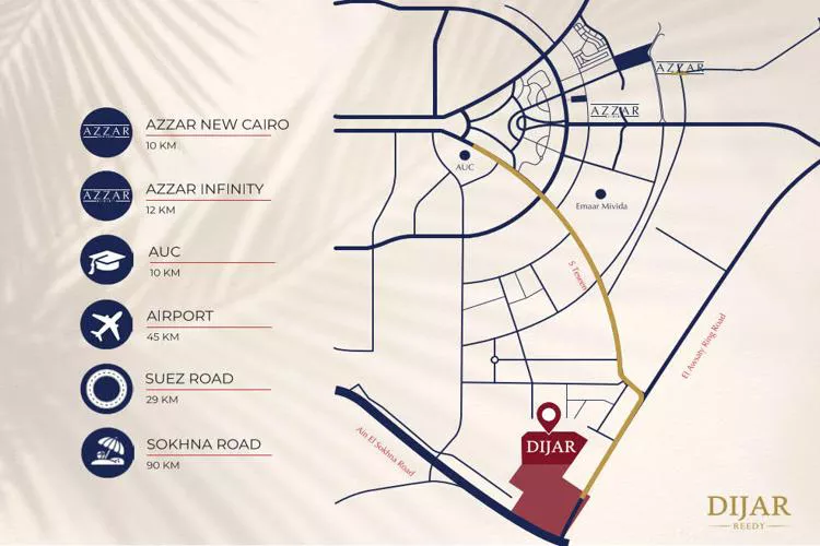 موقع ديجار القاهرة الجديدة - Digar New Cairo location