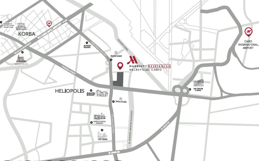 موقع ماريوت ريزيدنس هليوبوليس