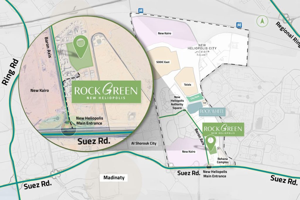 موقع روك جرين هيليلوبلس - Rock Green Heliopolis location