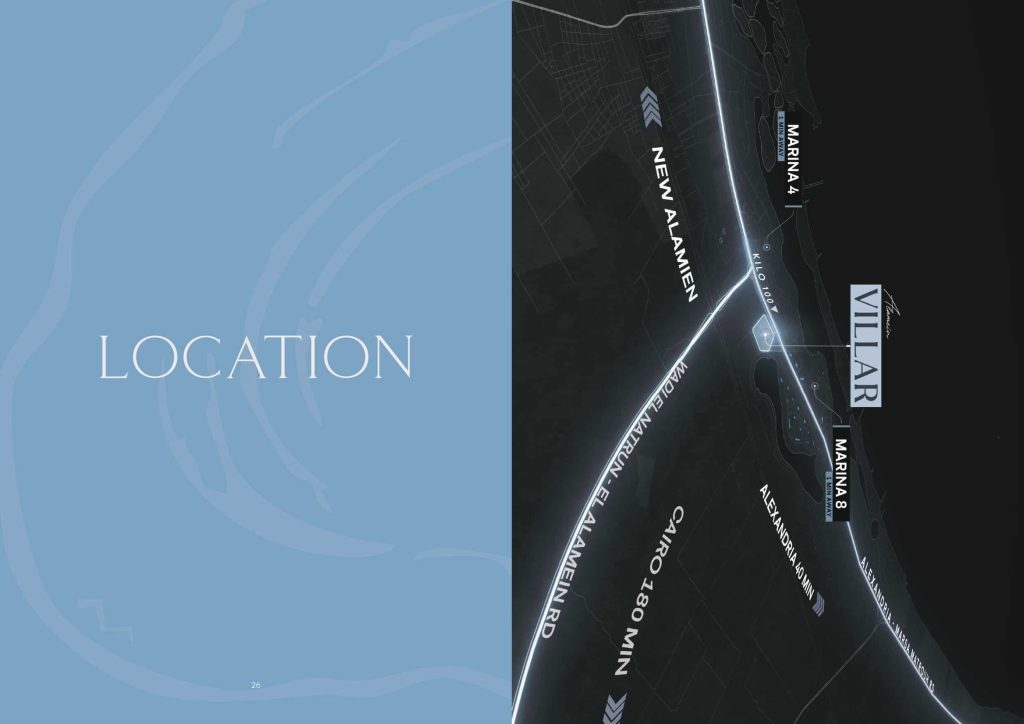 موقع فيلار مدينة العلمين New Alamein Villas location
