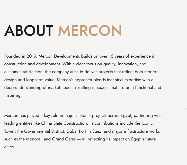 ميركون للتطوير العقاري Mercon Developments