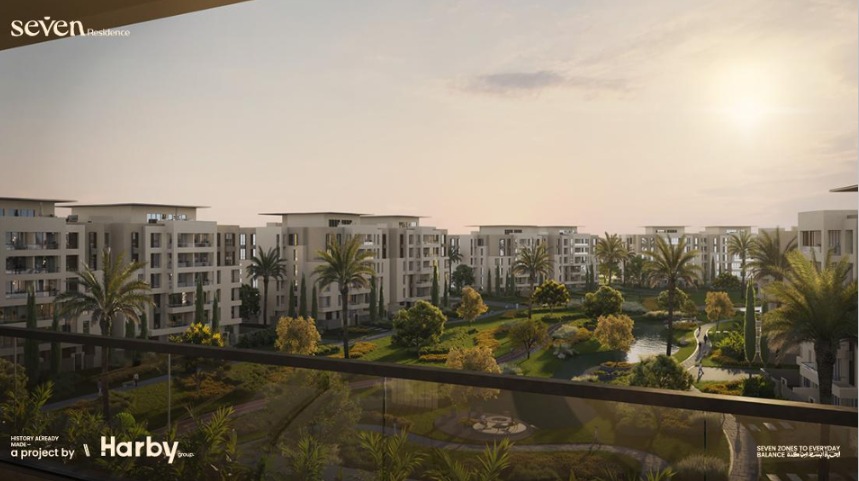 مساحة وتصميم مشروع Seven Residence 6 October 