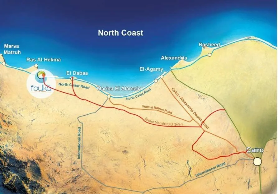 موقع فوكا باي الساحل الشمالي أين تقع قرية Fouka Bay؟