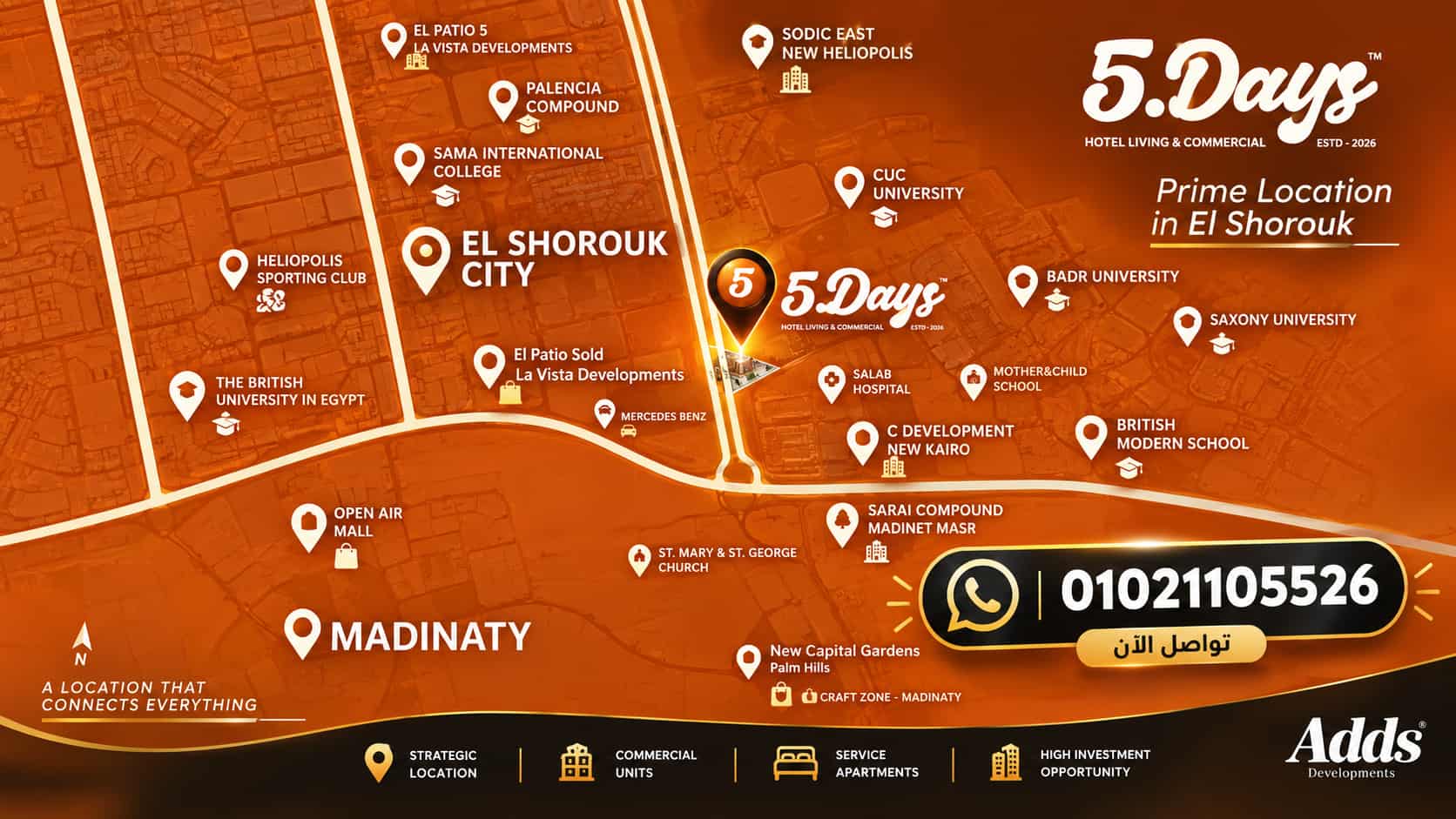 5.Days El Shorouk Location Map