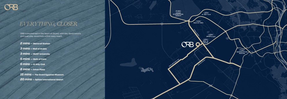 موقع مشروع اورب الشيخ زايد ORB Towers